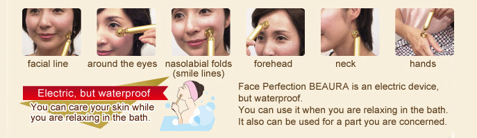Pure gold facial beauty device: Face Perfection BEAURA