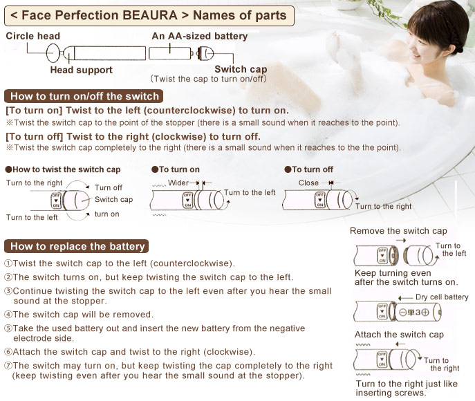Pure gold facial beauty device: Face Perfection BEAURA”